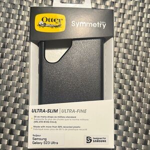 OtterBox Symmetry Series Ultra-Slim Case for Samsung Galaxy S23 Ultra Black NWT